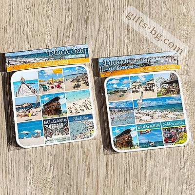 Подложки за чаши България Черно море - комплект от 2 броя