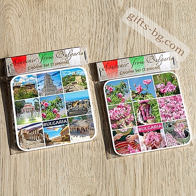 Подложки за чаши България - комплект от 2 броя 